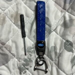 New Blue Ford keychain with mini screwdriver